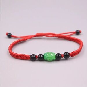 💖 Jade Macrame Bracelet 7”-8” adjustable NEW